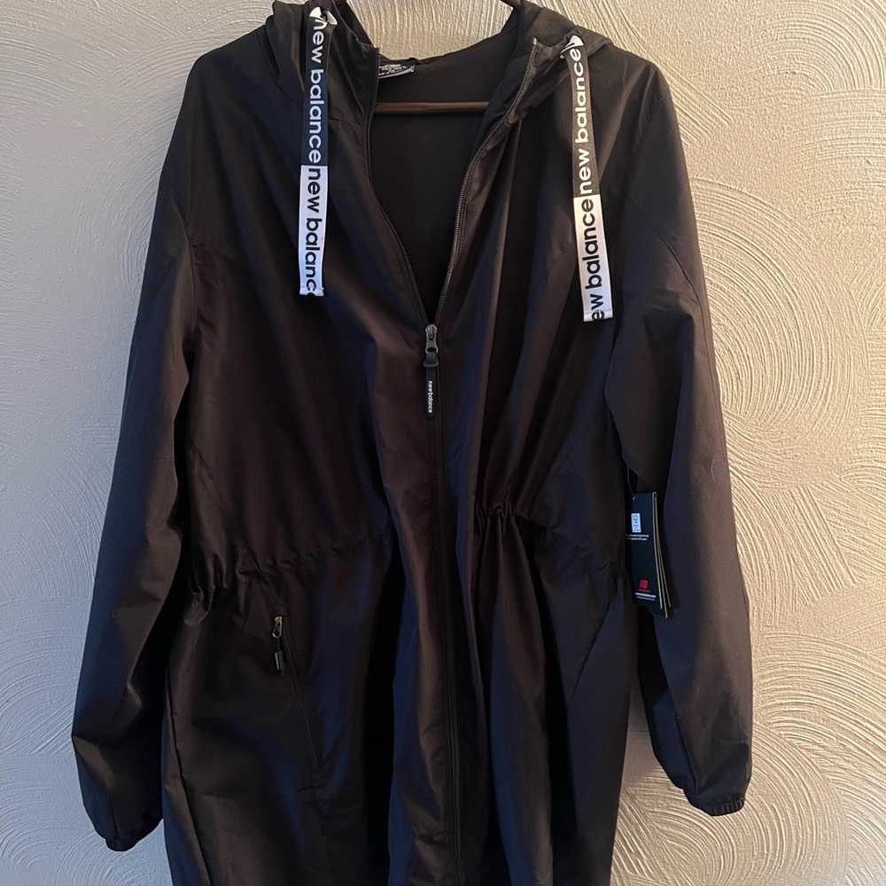 New Balance Black Hooded Windbreaker